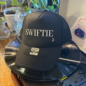 Black Swiftie Snapback Trucker Cap